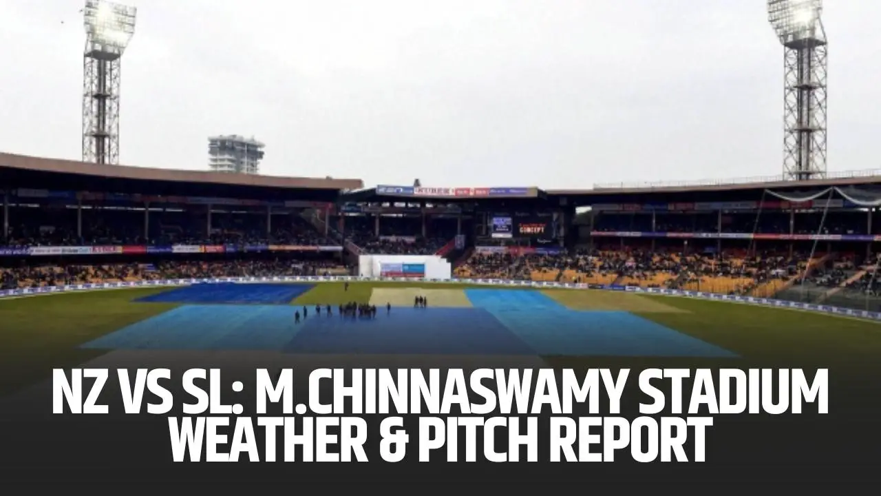 Nz vs sl m chinnaswamy stadium weather pitch report for the 41st